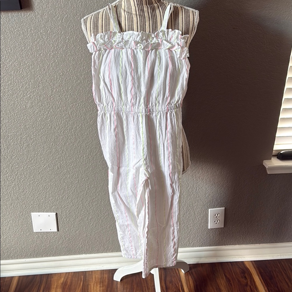 Striped White Jumpsuit